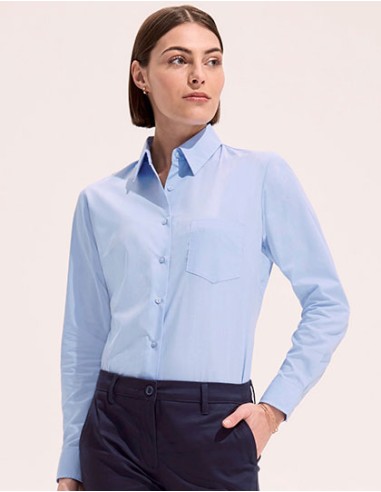 S-16060-Popeline-Blouse Executive Long Sleeve